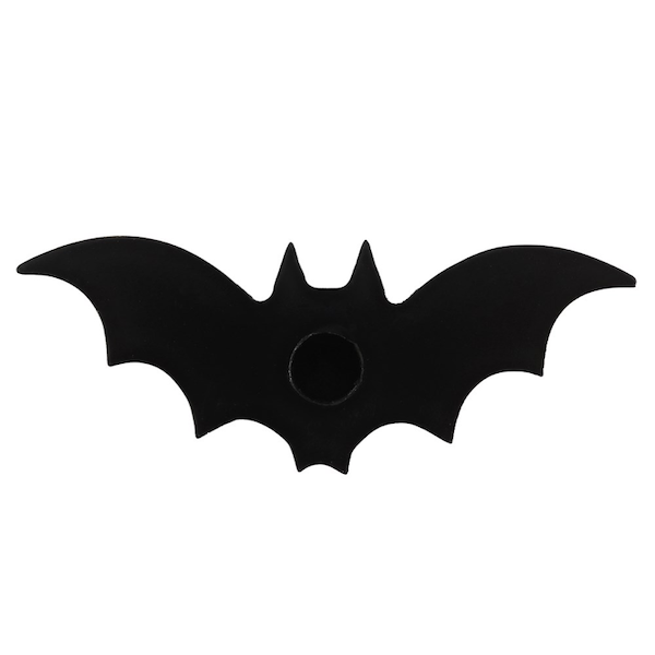 Candle Holder Black Bat Design